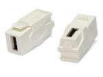 USB 2.0, A-A Coupler, Vertical Type, 90 Degree (KJUBLV20AA-WH)